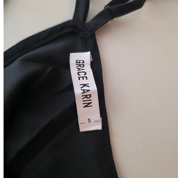 Grace Karin black sequin racer back tank top - small - Picture 3 of 7